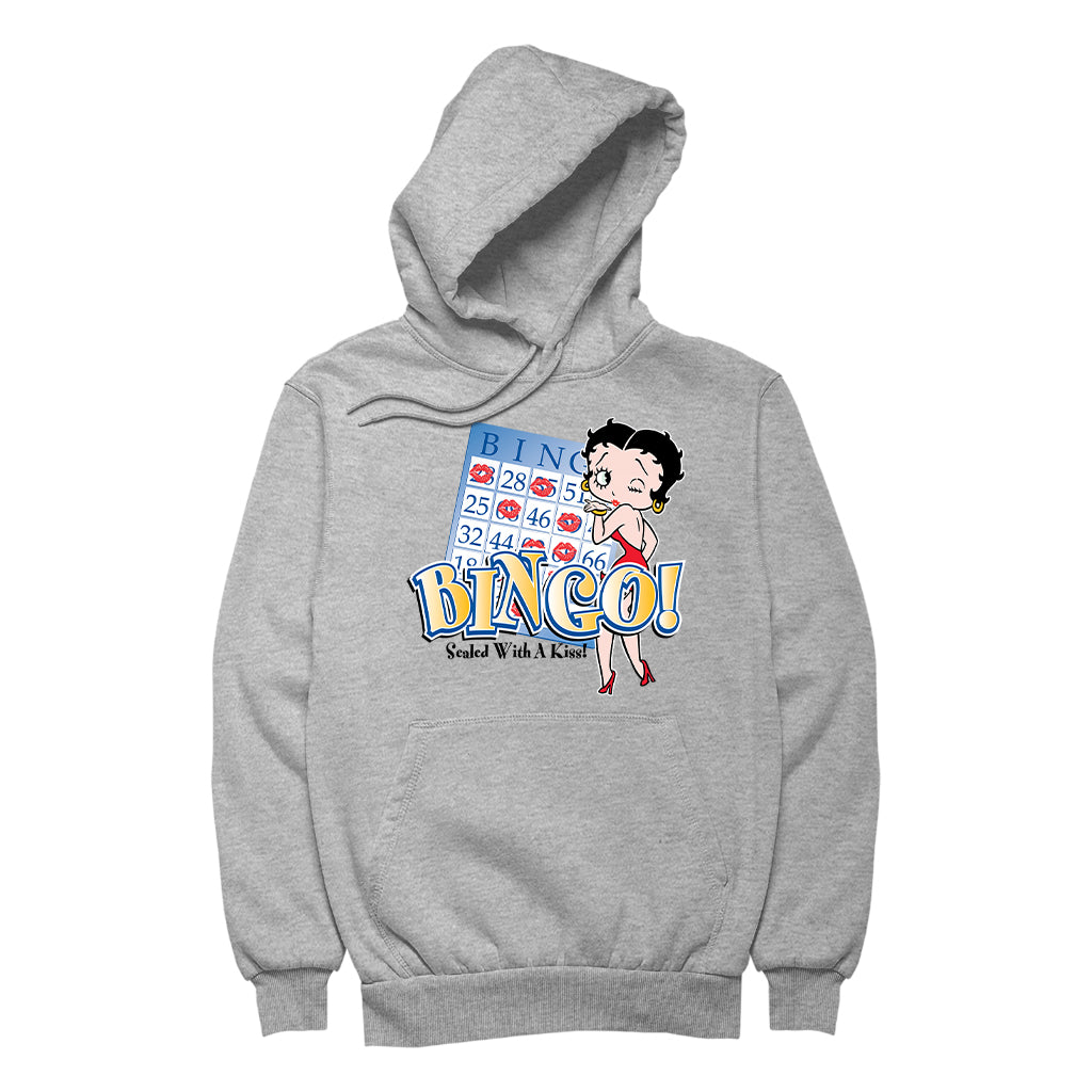 Betty Boop Bingo Sealed With A Kiss! Men's Hooded Sweatshirt