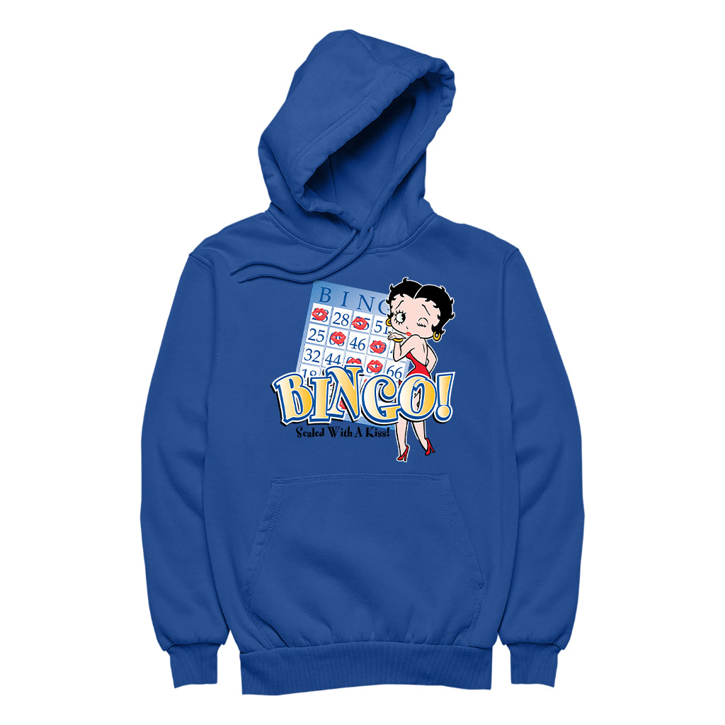 Betty Boop Bingo Sealed With A Kiss! Men's Hooded Sweatshirt