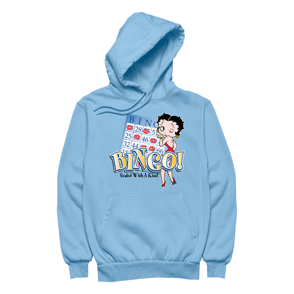 Betty Boop Bingo Sealed With A Kiss! Men's Hooded Sweatshirt
