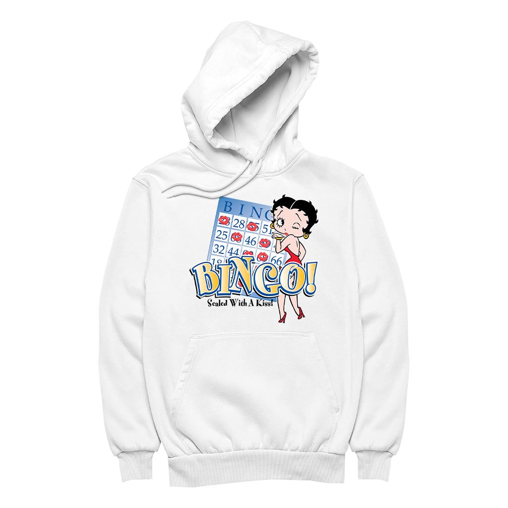 Betty Boop Bingo Sealed With A Kiss! Men's Hooded Sweatshirt