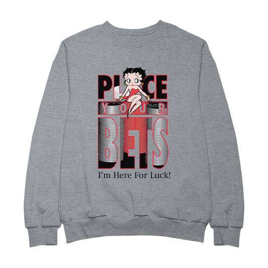 Betty Boop Place Your Bets Men's Sweatshirt