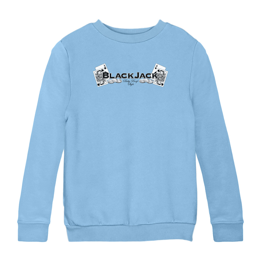 Betty Boop Blackjack Kids Sweatshirt