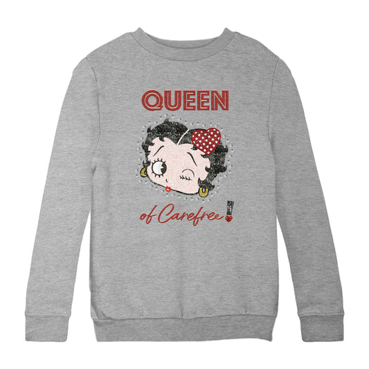 Betty Boop Queen Of Carefree! Kids Sweatshirt