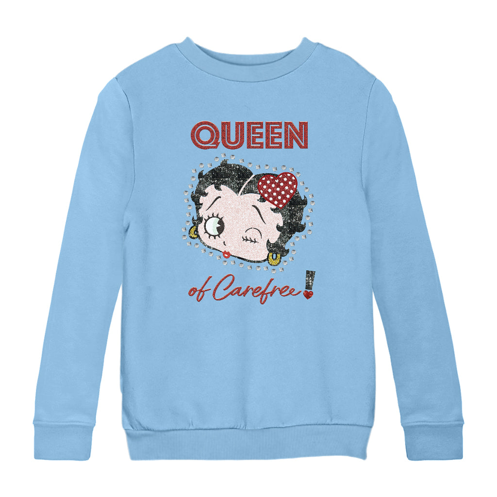 Betty Boop Queen Of Carefree! Kids Sweatshirt