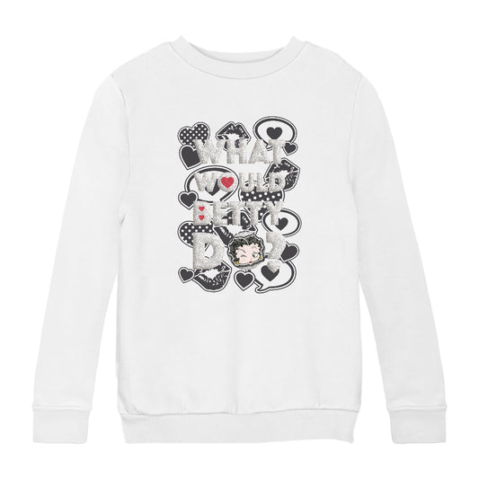 Betty Boop What Would Betty Do WWBD Kids Sweatshirt
