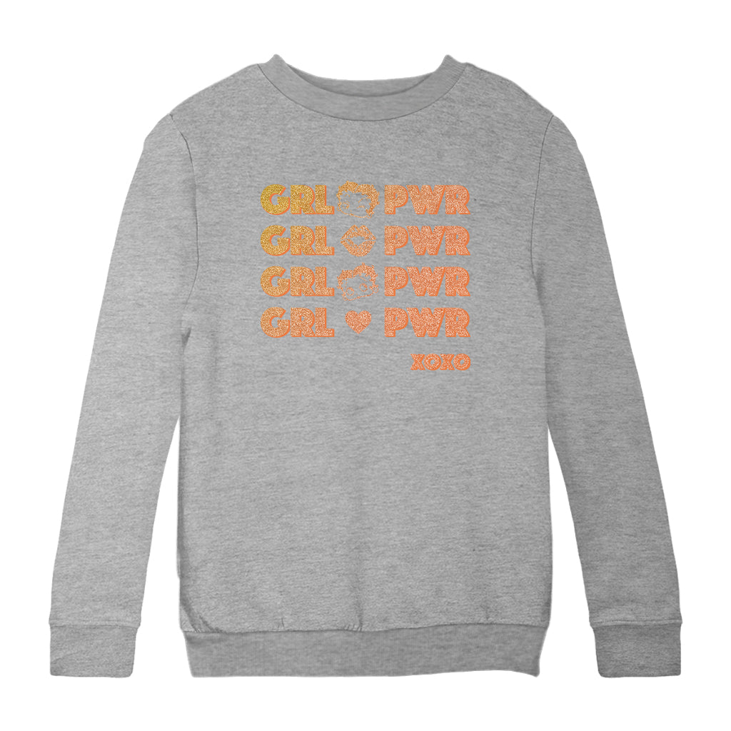 Betty Boop GRL PWR XOXO Kids Sweatshirt