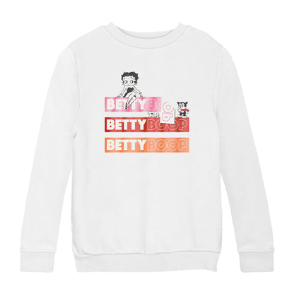 Betty Boop Name Strips Kids Sweatshirt