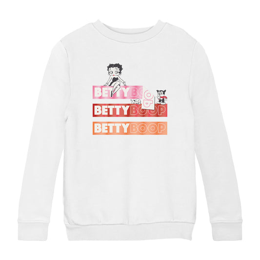 Betty Boop Name Strips Kids Sweatshirt