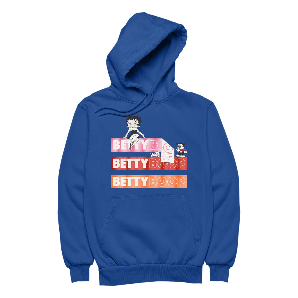 Betty Boop Name Strips Men's Hooded Sweatshirt