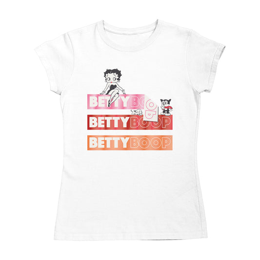 Betty Boop Name Strips Women's T-Shirt