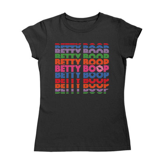 Betty Boop Multicoloured Rainbow Betty Boop Women's T-Shirt