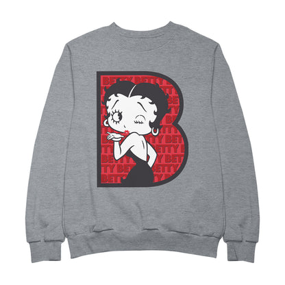 Betty Boop B Letter with Wink Men's Sweatshirt