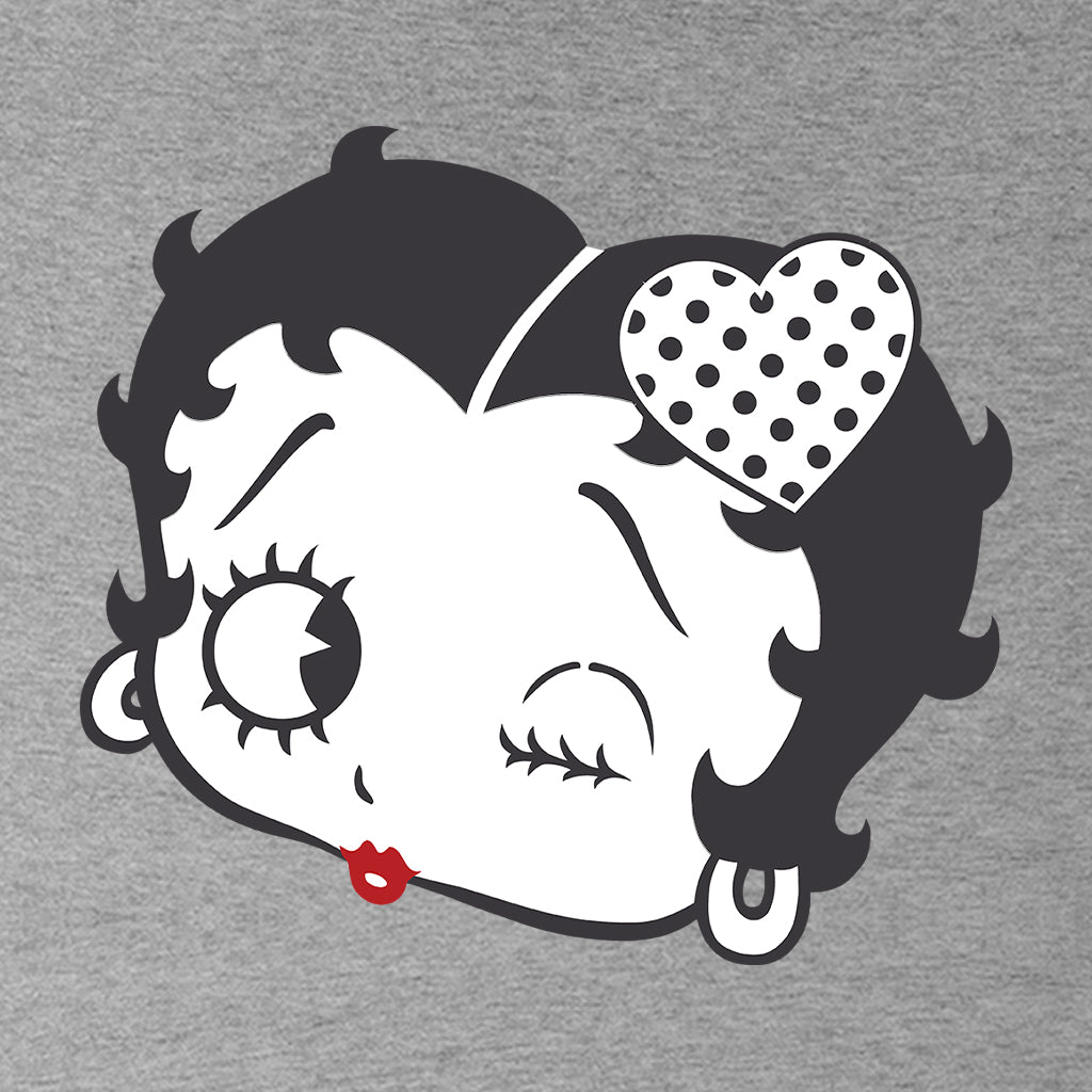 Betty Boop Dot Heart Wink Women's Hooded Sweatshirt