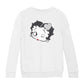 Betty Boop Dot Heart Wink Kids Sweatshirt