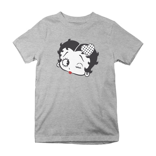 Betty Boop Dot Heart Wink Kids T-Shirt