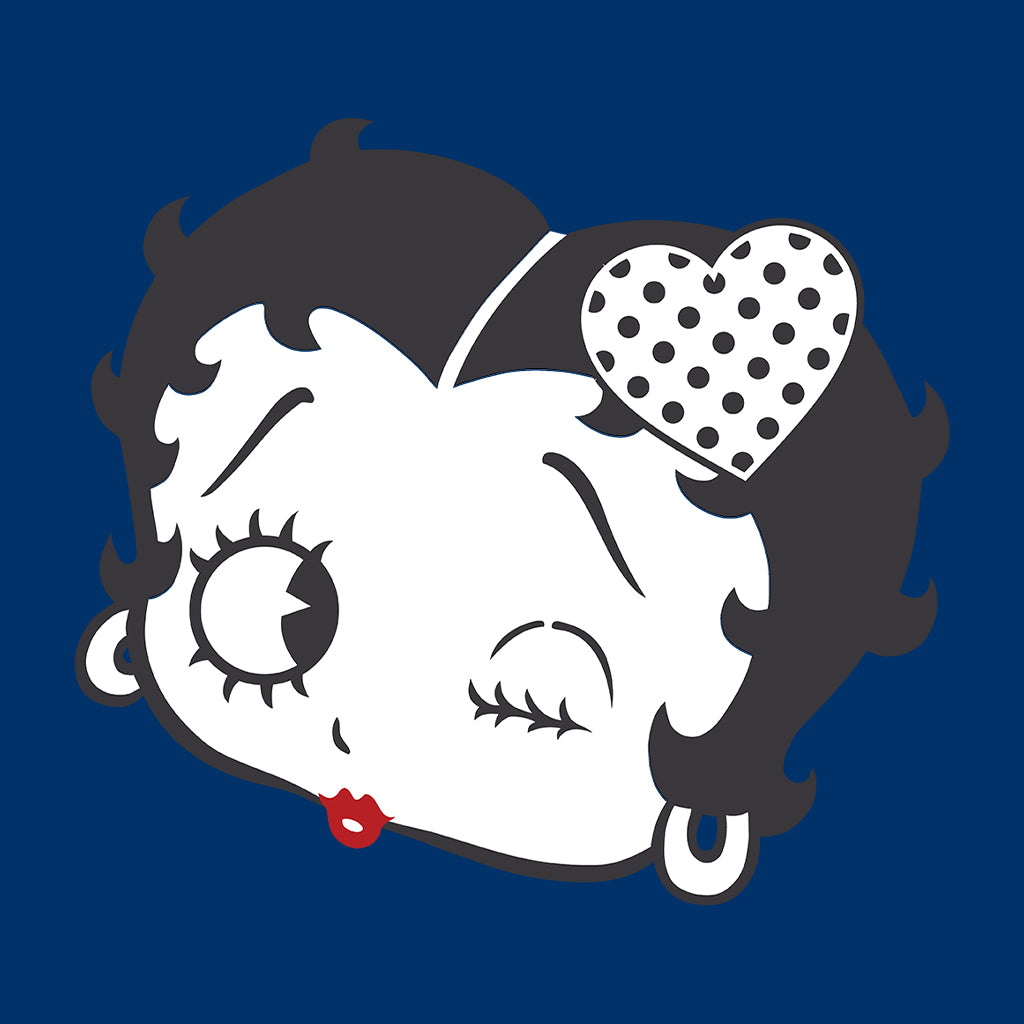 Betty Boop Dot Heart Wink Women's Hooded Sweatshirt