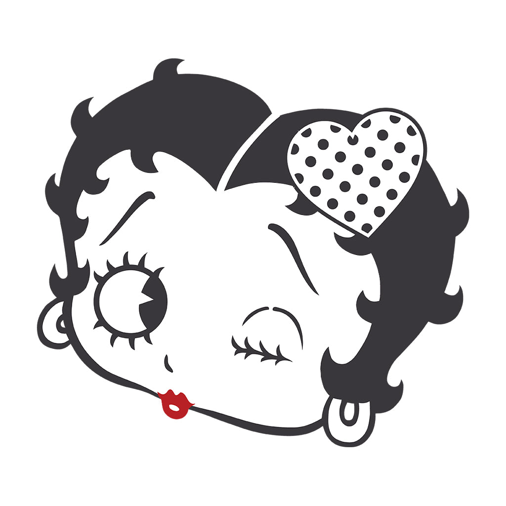 Betty Boop Dot Heart Wink Women's Hooded Sweatshirt
