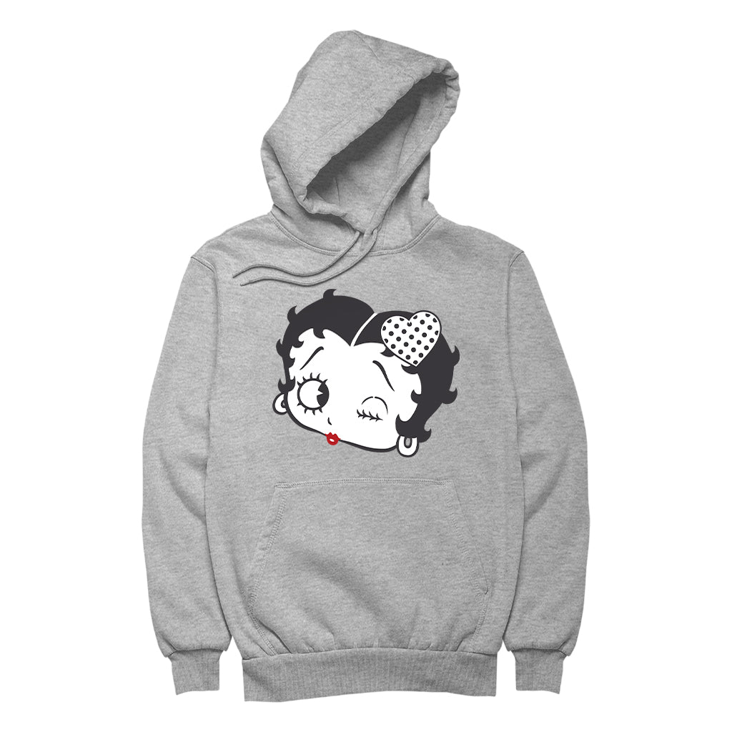 Betty Boop Dot Heart Wink Women's Hooded Sweatshirt
