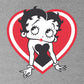 Betty Boop Red and White Heart Pose Kids Hooded Sweatshirt