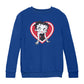 Betty Boop Red and White Heart Pose Kids Sweatshirt