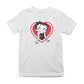 Betty Boop Red and White Heart Pose Kids T-Shirt