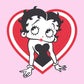 Betty Boop Red and White Heart Pose Men's T-Shirt