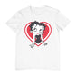 Betty Boop Red and White Heart Pose Men's T-Shirt
