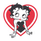 Betty Boop Red and White Heart Pose Men's T-Shirt