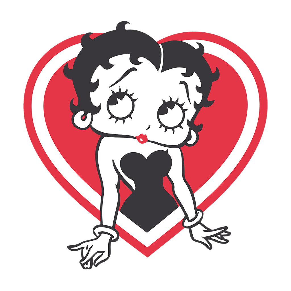 Betty Boop Red and White Heart Pose Men's T-Shirt