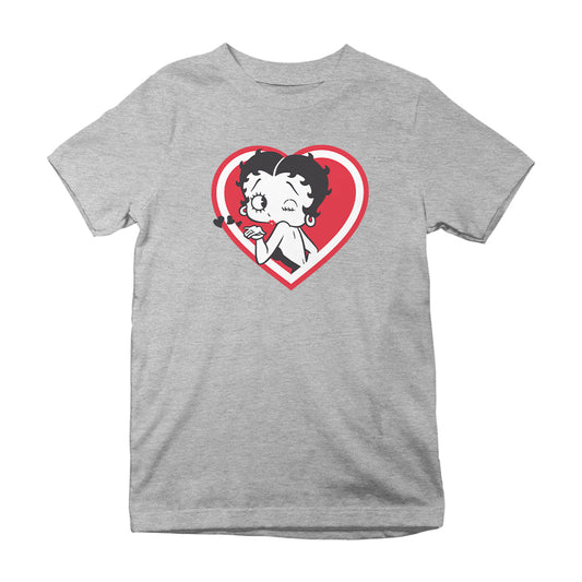 Betty Boop Heart Blowing Kiss Pose Kids T-Shirt