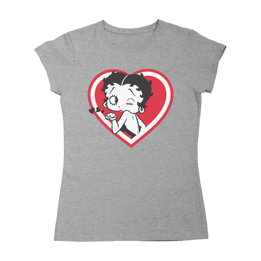 Betty Boop Heart Blowing Kiss Pose Women's T-Shirt