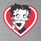 Betty Boop Red and White Heart Cute Hands Women's Hooded Sweatshirt