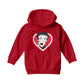 Betty Boop Red and White Heart Cute Hands Kids Hooded Sweatshirt