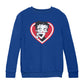 Betty Boop Red and White Heart Cute Hands Kids Sweatshirt
