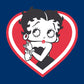 Betty Boop Red and White Heart Cute Hands Women's Hooded Sweatshirt