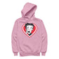 Betty Boop Red and White Heart Cute Hands Women's Hooded Sweatshirt