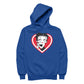 Betty Boop Red and White Heart Cute Hands Women's Hooded Sweatshirt