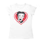 Betty Boop Red and White Heart Cute Hands Women's T-Shirt