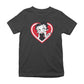 Betty Boop White and Red Heart Cute Thinking Pose Kids T-Shirt