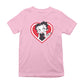 Betty Boop White and Red Heart Cute Thinking Pose Kids T-Shirt