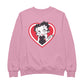 Betty Boop White and Red Heart Cute Thinking Pose Men's Sweatshirt