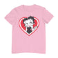 Betty Boop White and Red Heart Cute Thinking Pose Men's T-Shirt