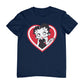 Betty Boop White and Red Heart Cute Thinking Pose Men's T-Shirt