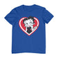 Betty Boop White and Red Heart Cute Thinking Pose Men's T-Shirt