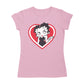 Betty Boop White and Red Heart Cute Thinking Pose Women's T-Shirt