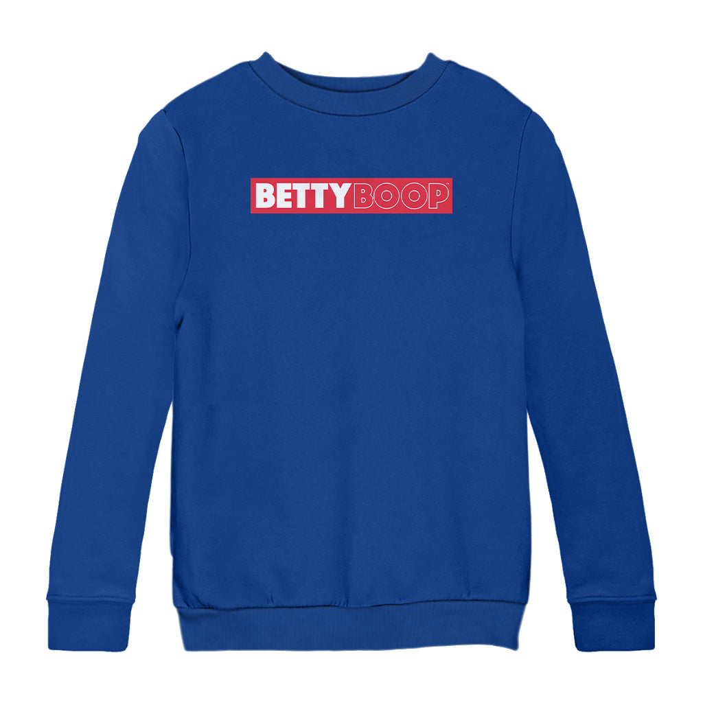 Betty Boop Retro Name Strip Kids Sweatshirt