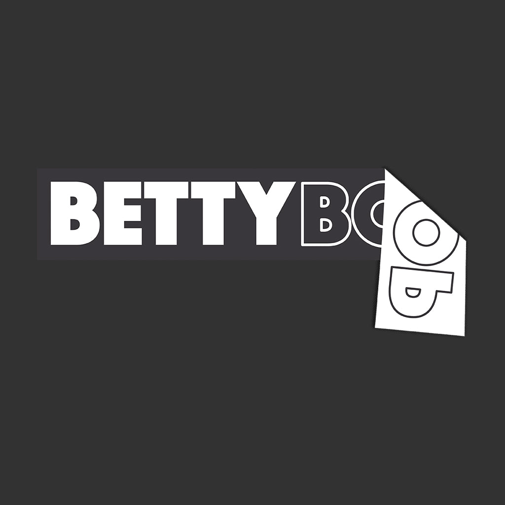 Betty Boop Black and White Name Strip Women's Hooded Sweatshirt