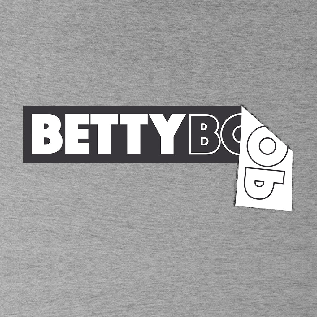 Betty Boop Black and White Name Strip Women's Hooded Sweatshirt
