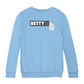 Betty Boop Black and White Name Strip Kids Sweatshirt
