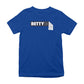 Betty Boop Black and White Name Strip Kids T-Shirt